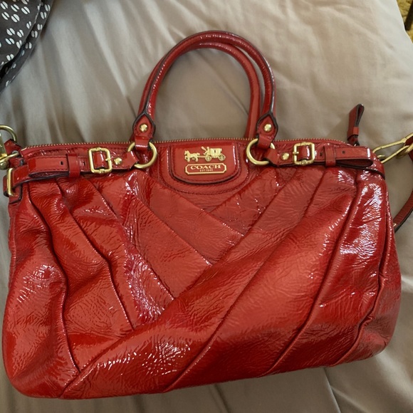 Coach Red Patent purse - Picture 1 of 3